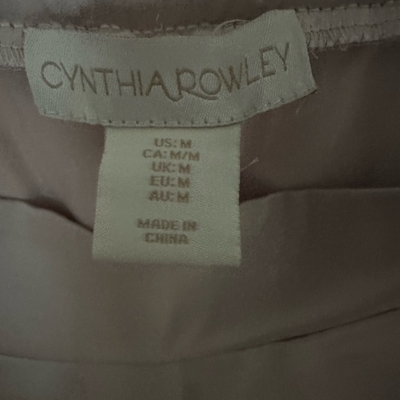 Cynthia Rowley Cream Satin Pants - Picture 4 of 4